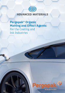 Pergopak® organic matting and effect agents for the coatings and ink industries 